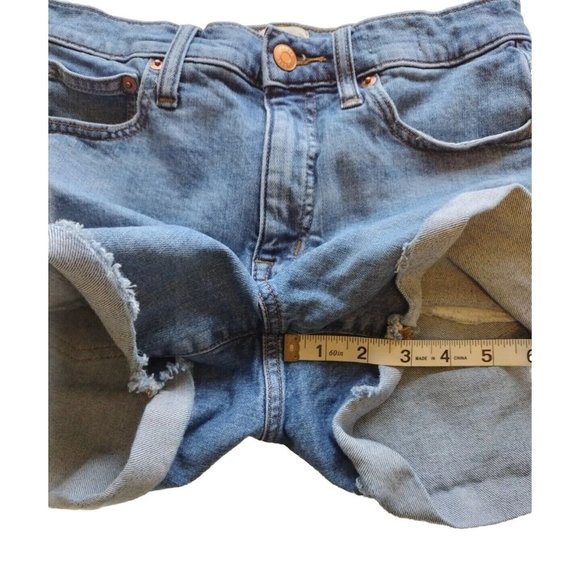 J Crew Shorts Womens 25 Denim High Rise Short Rolled Raw Cuff - Picture 5 of 11